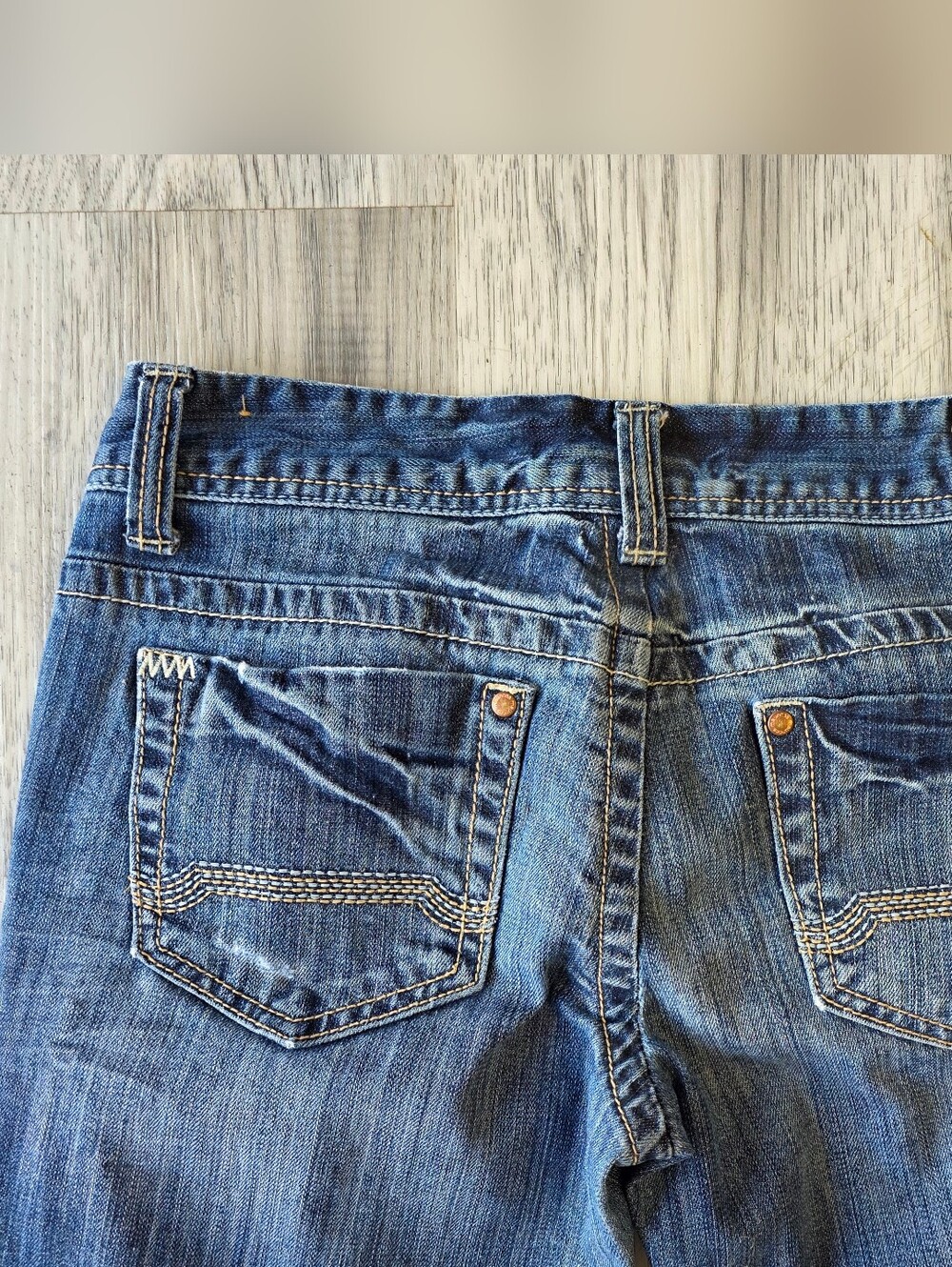 Maurices Dark Blue Distressed Cropped Jeans - Picture 12 of 12